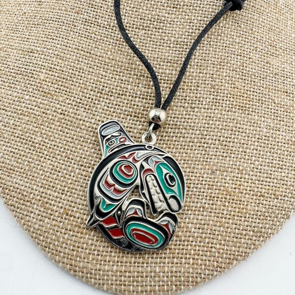 Signed Joe Wilson Orca Pendant – Symbol of Strength Canada Indigenous Artisan - Picture 7 of 11